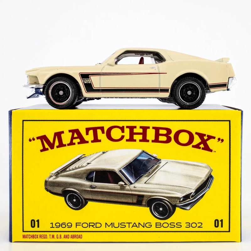 2025 Matchbox Replay the Classics #01 1969 Ford Mustang Boss 302 BEIGE | MINT