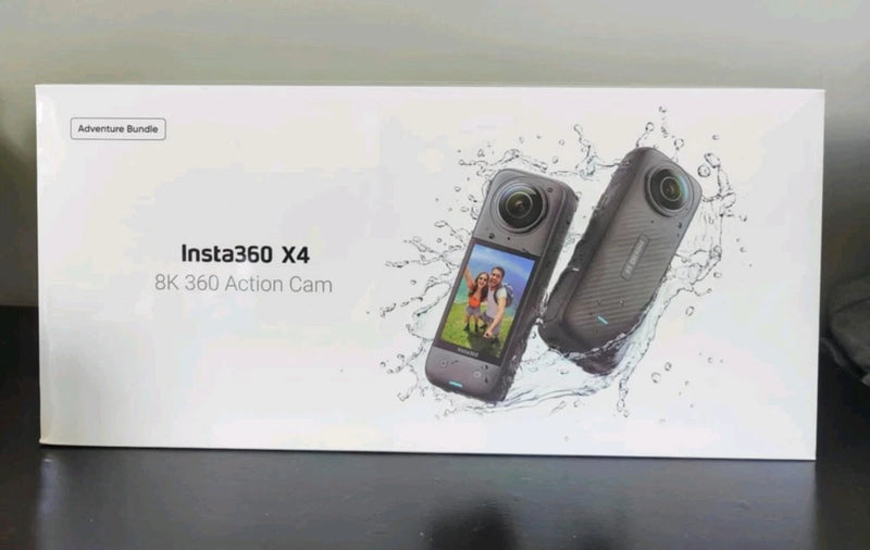Insta360 X4 8K 360 Waterproof Action Cam Black Adventure Bundle