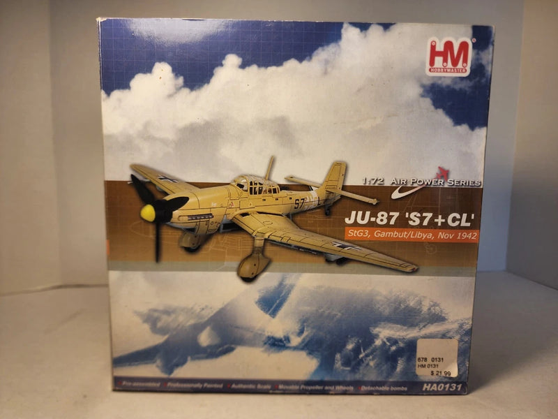 Hobby Master JU-87 S7+CL yellow model airplane in display box