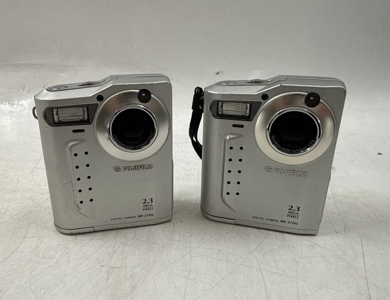 Lot of 2 Fujifilm MX 2700 2.3MP Digital Camera Silver Untested GC-6759