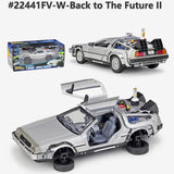 1:24 Back To The Future 2 Delorean Fly Mode Time Machine WELLY Metal Model Car
