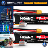 High-Performance 7.4V 7200mAh 120C Lipo Battery Pack for RC, Softcase, XT60 Plug Battery