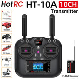 HotRC Radio Transmitter and F-10A Receiver 2.4G 10CH Controller for FPV RC Drone