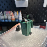 1:64 Diorama Garbage Can Rubbish Bin Model City Garage Scene Display Props Model