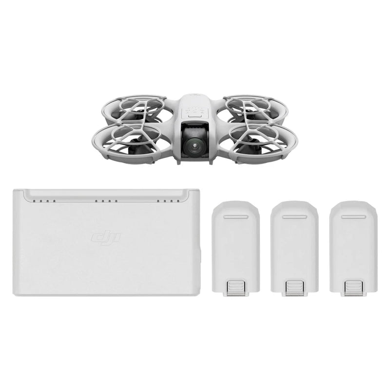 Drone battery camera with propellers and three battery packs