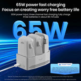 For DJI Flip Drone 65W Battery Charger 3 Battery Fast Charging Dock Accessories Drone