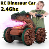 2.4GHz RC Dinosaur Truck Dinosaur Car RC Remote Control Model Toys for Kids New Battery