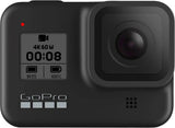 GoPro Hero 8 black action camera with front lens and small status display