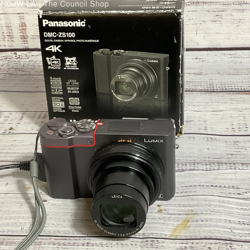 PANASONIC Lumix DMC-ZS100 4K Photo 20.1mp10x Zoom Leica DC Lens Camera- WORKS!!!