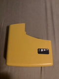Yellow lithium-ion rechargeable battery assembly with black battery-level indicator