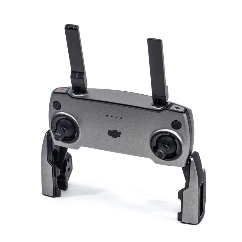 WRAPGRADE drone skin sticker in metallic titanium gray on controller drone body