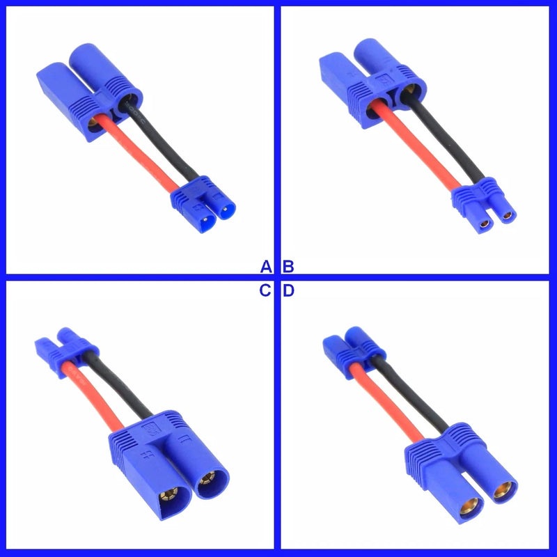 EC2 to EC5 16AWG 2inchs Cable Adapter For RC LiPo NiMH Battery FPV UAV Truck