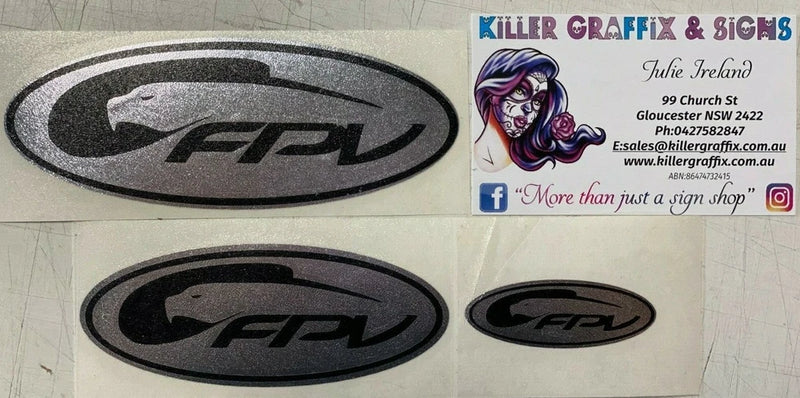 CUSTOM FPV STYLE BADGE DECAL OVERLAY COMPATIBLE WITH FORD FALCON BA/BF MK1 MK2