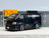 Tarmac 1:64 Black Hiace Widebody Mini Van Sports Model Diecast Metal Car