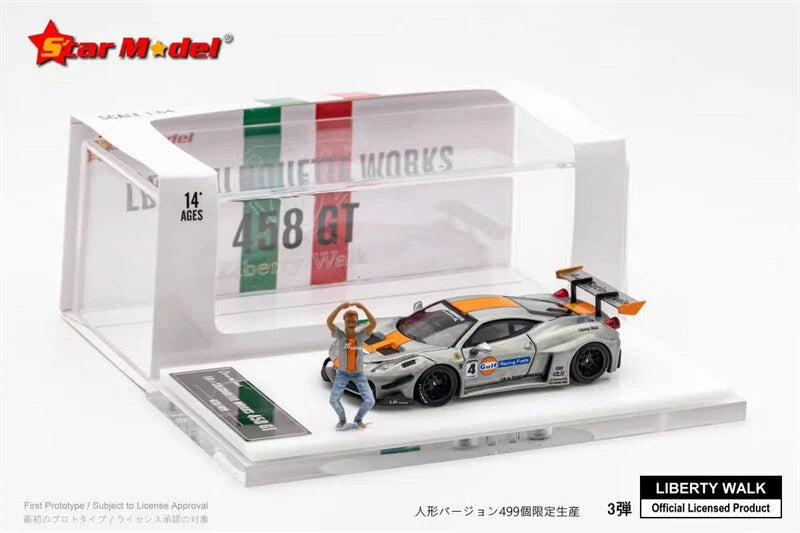 Star Model 1:64 LBWK LB-Silhouette WORKS 458 GT Gulf Raw Special Model Car