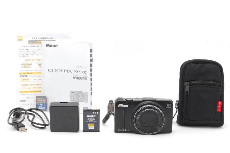 Nikon COOLPIX S9700 16.0MP Compact Digital Camera Black JAPAN [NEAR MINT]