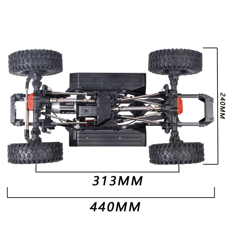 Differential Lock Portal Axle Transmission Chassis Frame for 1/10 RC Crawler Car