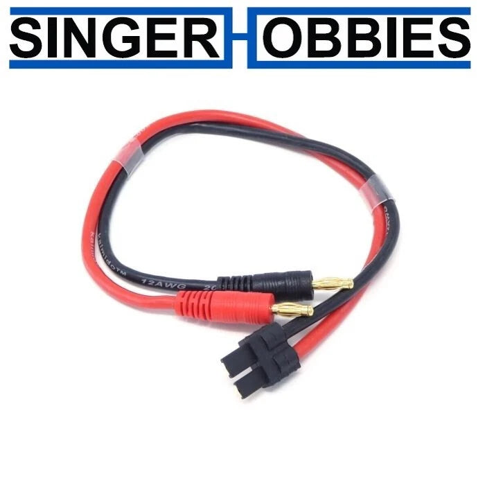 MT RACING MTR1005 TRX PLUG to Banana Plug 12" Charge Lead HH
