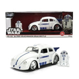 36912 Jada 1:24 Star Wars R2-D2 and 1959 Volkswagen Drag Beetle White Model