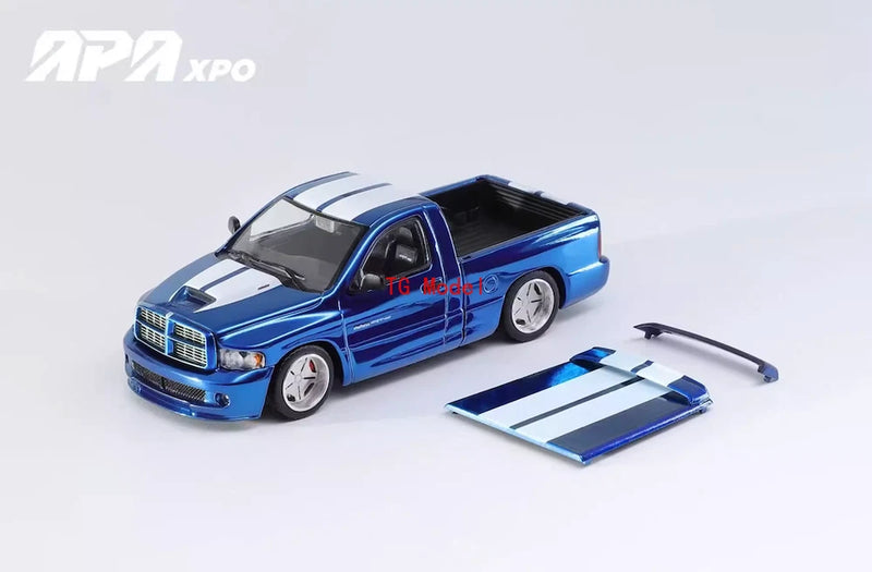 TG GCD 1:64 Plating Blue RAM SRT-10 Pickup Truck Sports Model Diecast Metal Car