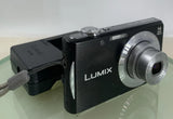 Panasonic LUMIX DMC-FS16 14.1 MP DIGITAL CAMERA BLACK WITH CHARGER TESTED - 332