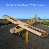 Dancing Wings S0801 1.2M Balsa RC Airplane - Piper J-3 Cub Remote Control Model