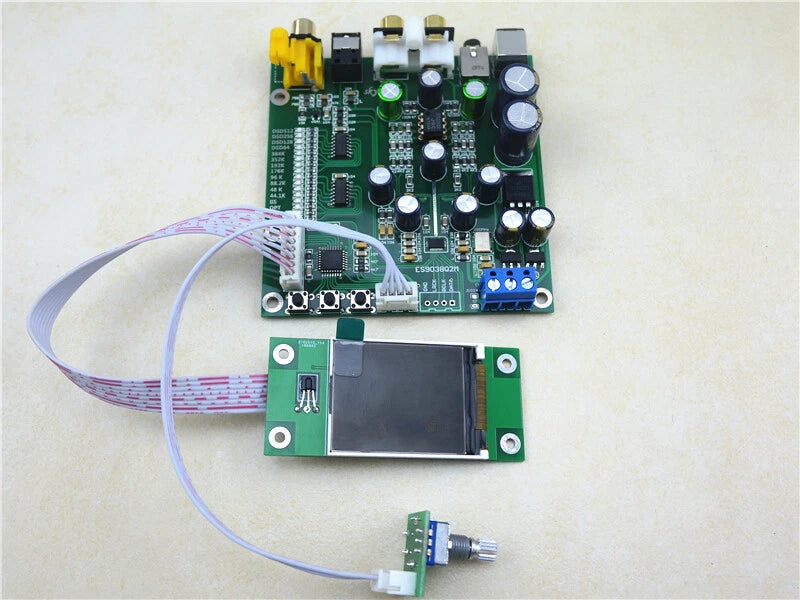 ES9038Q2M DAC Board Decoder For IIS DSD Optic Fiber Coaxial Input 384K DOP128