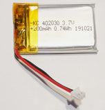 SkyRC LiPo replacement battery with gold cell, red/black wires and white connector