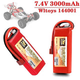 1Pcs 7.4v 3000mah Battery 2s For Wltoys 144001 124018 124019 Rc truck spare part