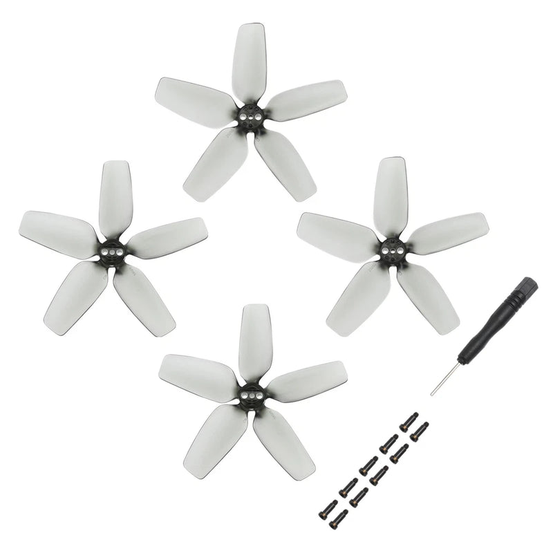 4 x Low Noise Propellers 2.8" Gray Drone Blades for Propeller Replacement