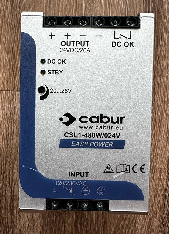 AC/DC CONVERTER CABUR single phase power supply Out 24VDC/20A Input 120/230VAC