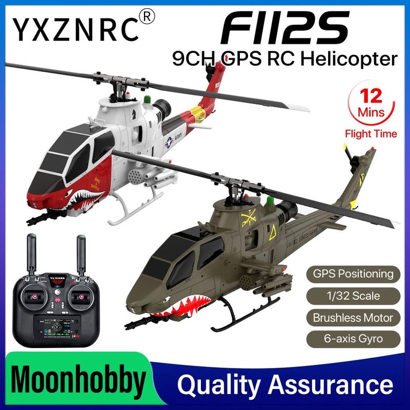 YUXIANG F112S RC Helicopter 9CH 1/32 Brushless GPS with Laser Radar Optical Flow