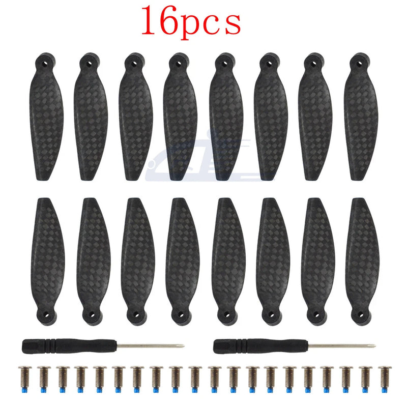 16pcs For DJI Mavic Mini 2 SE Drone Low-Noise Propellers Carbon Fiber Prop Blade