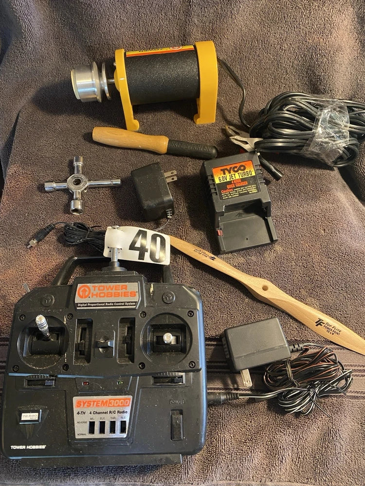 Remote Control Model Airplane Lot. Controller Propeller Tower Hobbies Starter