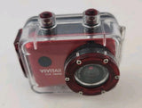 Vivitar DVR 786HD Full Action Camera, red, waterproof case ,Micro SD Card .