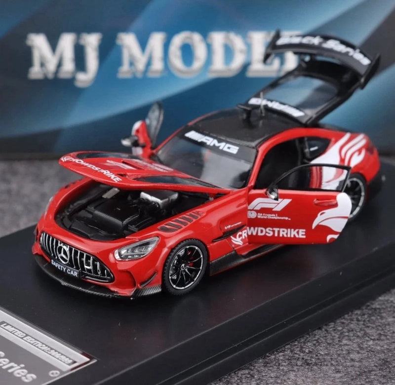 AL MJ 1:64 Red  GT Black Series Safty Sports Open Model Diecast Collect Car