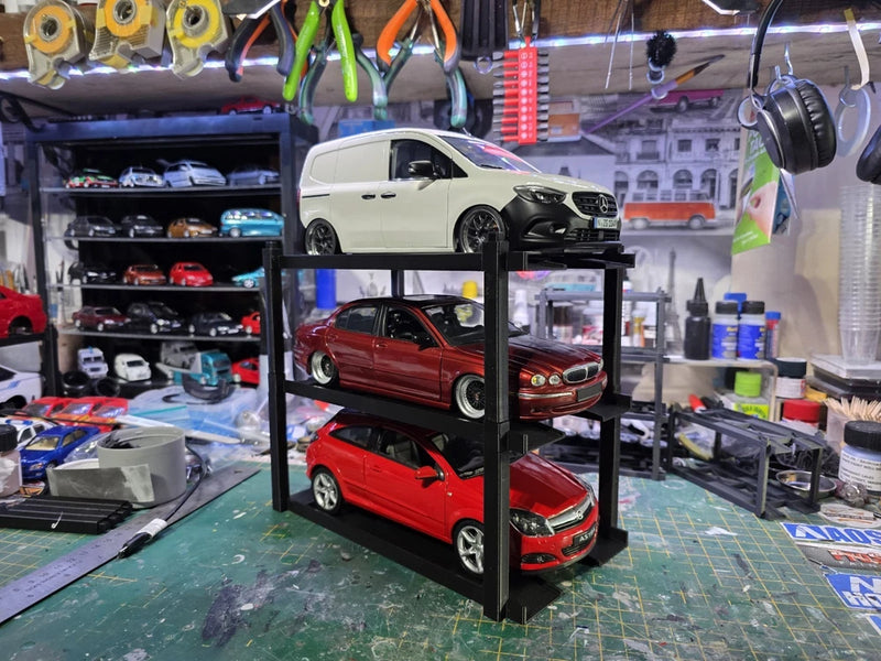 1/18 Scale Model Car 3 Tier Stacker 3D PRINTED storage Display For Diecast