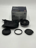 Panasonic Lumix G 20mm F1.7 ASPH Lens H-H020 Micro Four Thirds