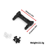 RC shift servo mount bracket, black, with screws and washers, for 1/14 trucks