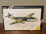 Special Hobby Hawker Sea Hawk jet model kit box with AIM-9B Hi-Tech decals