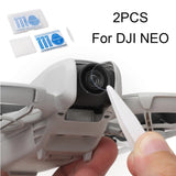 Tempered camera lens protector film for DJI Neo drone, 2 pack, applied over lens