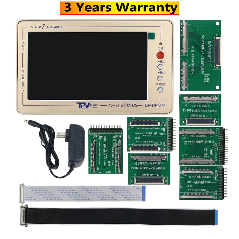 TV160 7th Generation Mainboard Tester Vbyone LVDS to HDMI Converter LCD Display#