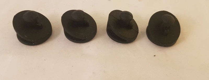 Set of 4 black round rubber cushion pads for RC drone legs