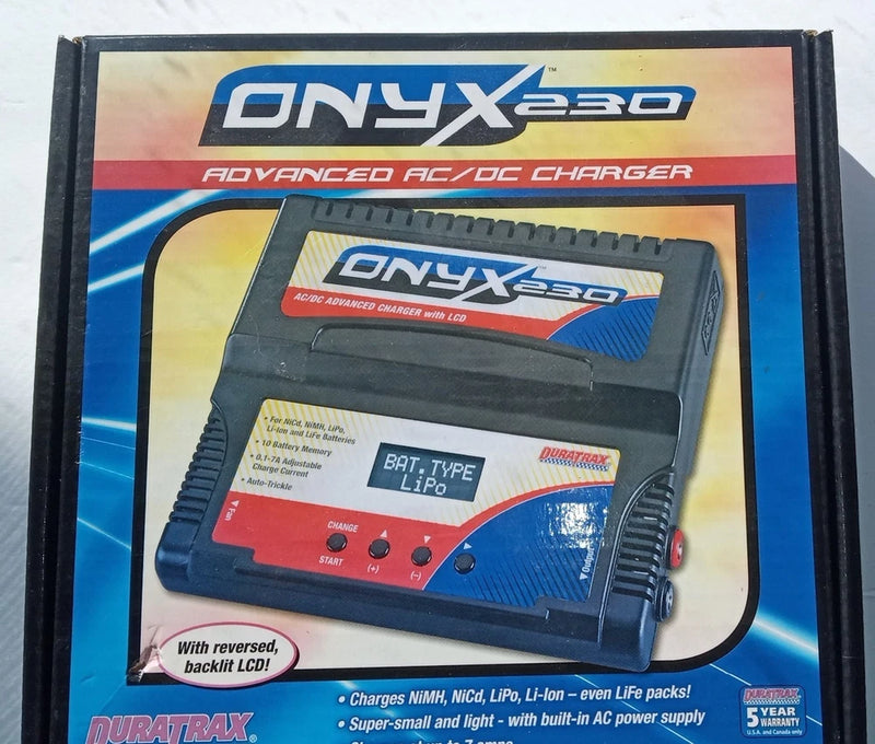 LiPo and other Duratrax ONYX 230 Advanced AC/DC  Charger NIB Never Used Battery