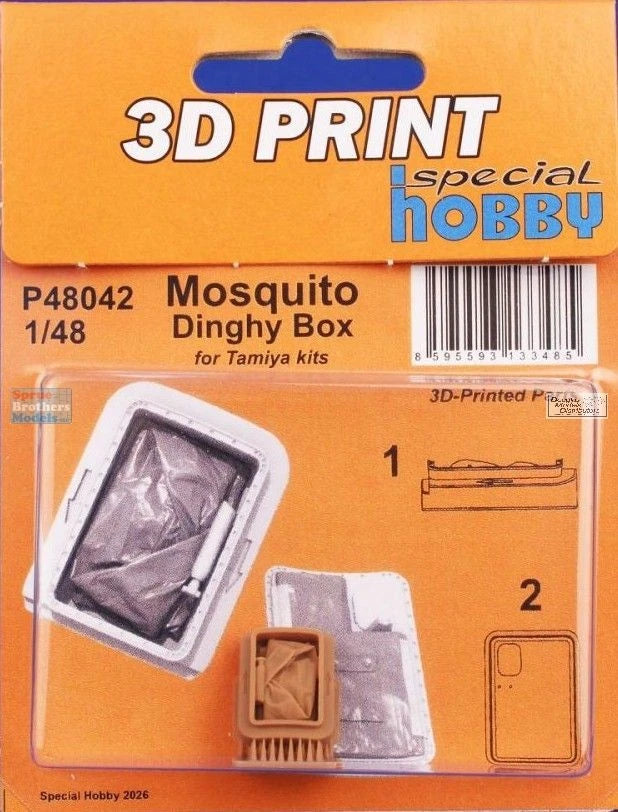 Special Hobby 1/48 Mosquito dinghy box 3D print model kit package