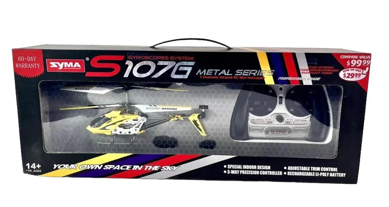 Syma RC Mini Helicopter S107G Metal  Gyro Remote Control Kids Gift NEW