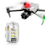 Drone strobe light module with mounting clip and red LED on white housing