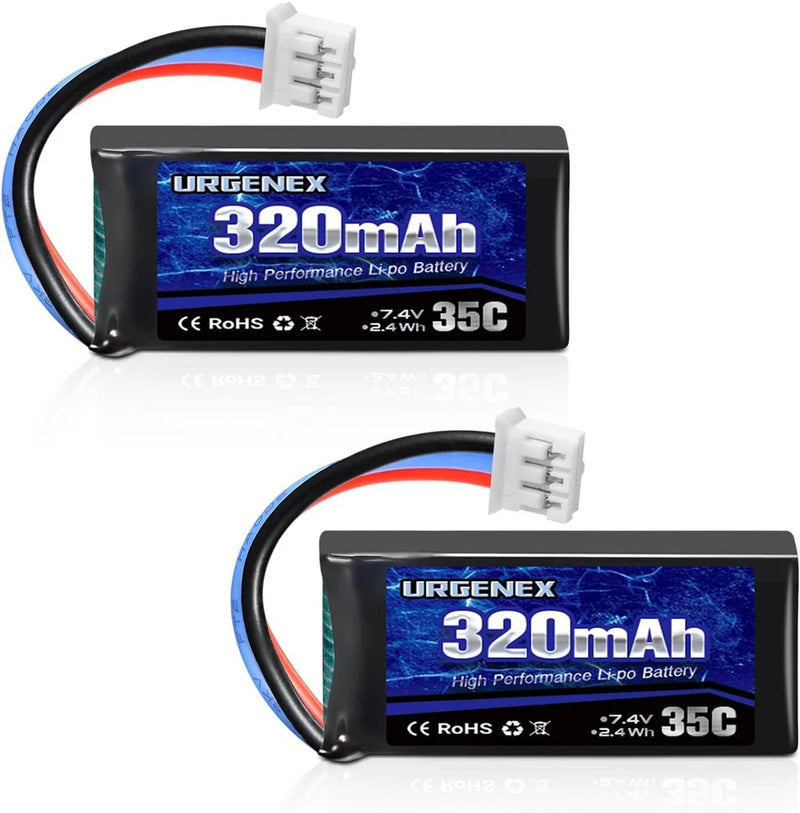 7.4V Lipo Battery 2S 35C 320mAh Rechargeable Lipo Battery with PH2.0 3PIN Plug