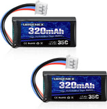 7.4V Lipo Battery 2S 35C 320mAh Rechargeable Lipo Battery with PH2.0 3PIN Plug