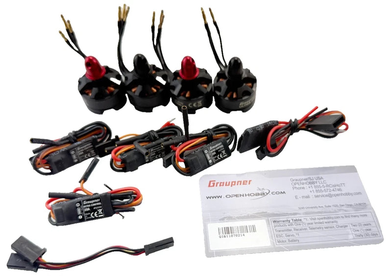 Drone ESC power pack with multiple electronic speed controllers and wiring harnesses